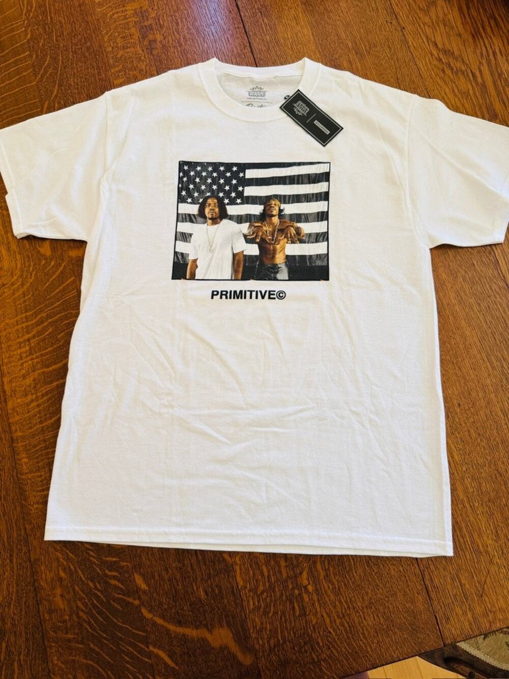 NWT Primitive x OutKast Stripes Skate T- Shirt LARGE